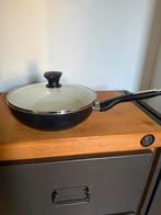 1 hapjespan en 2 koekenpannen, Huis en Inrichting, Keuken | Potten en Pannen, Ophalen, Zo goed als nieuw, Rvs, Koekenpan of Braadpan