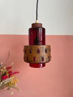 Vintage rode Nanny Still McKinney Hanglamp - Jaren 60/70, Ophalen of Verzenden, Gebruikt, Glas, Minder dan 50 cm