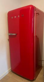 Smeg koelkast rood met vriesvak, Ophalen, 200 liter of meer, 160 cm of meer, Zo goed als nieuw