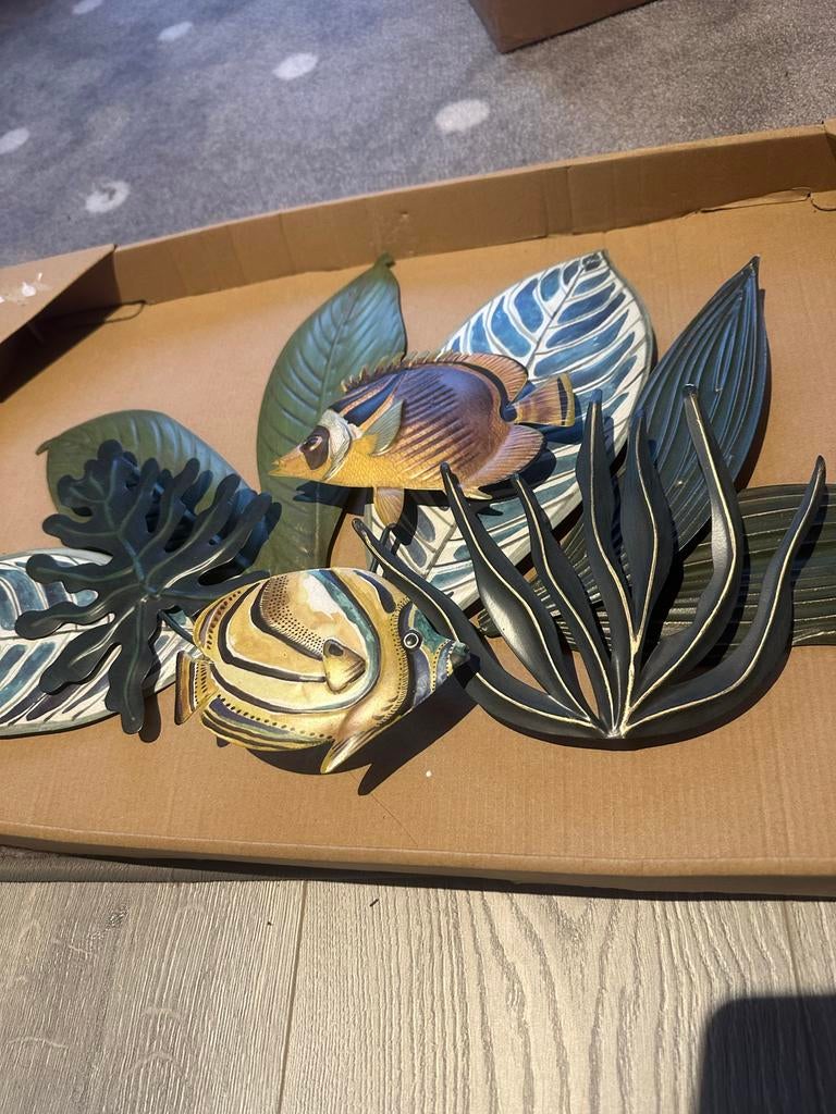 Mooie wanddecoratie van Maisons du Monde met vissen, Ophalen of Verzenden, Nieuw