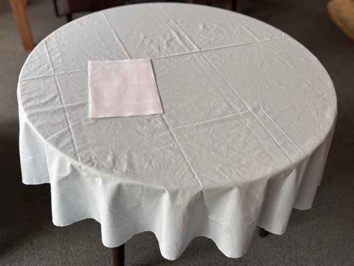 Rond tafellaken lichtblauw - 180 cm - NIEUW, Huis en Inrichting, Tafelkleden, Zo goed als nieuw, Rond, Binnen, Ophalen of Verzenden