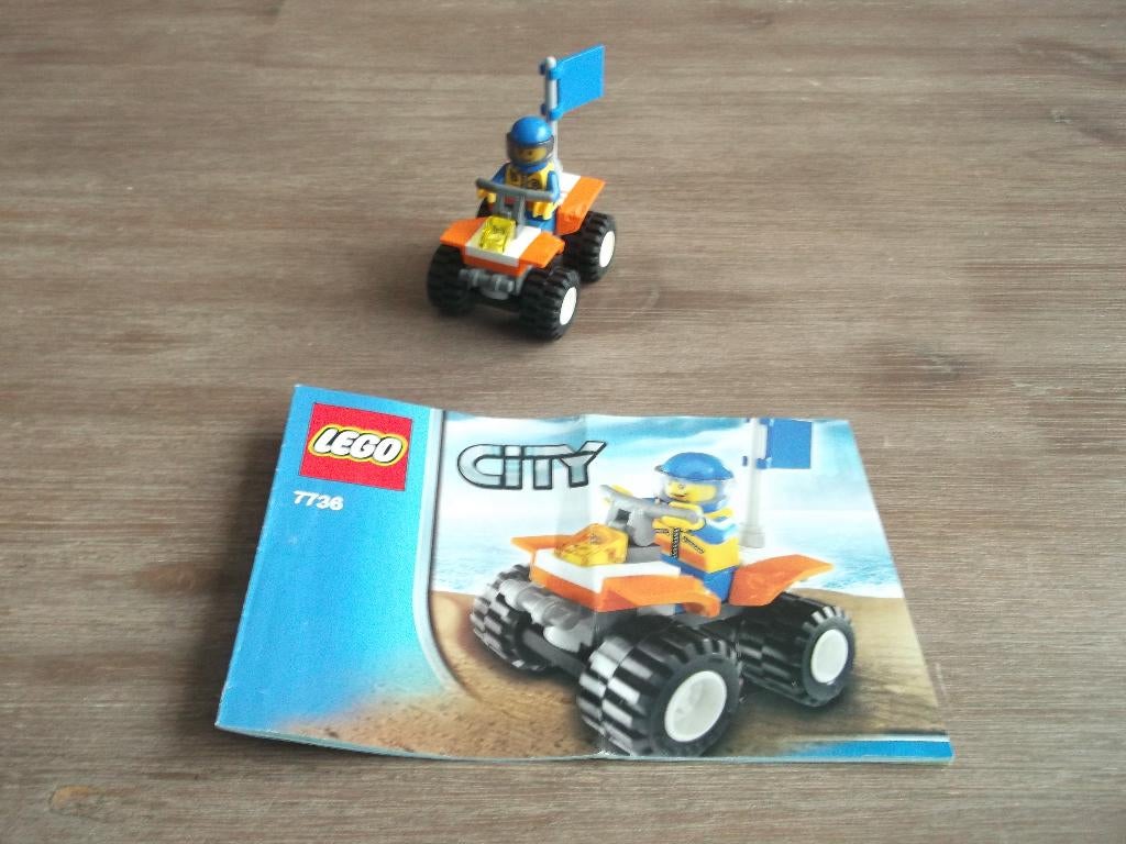 lego coast guard 7736 coast guard quad bBike (2008), Kinderen en Baby's, Speelgoed | Duplo en Lego, Ophalen of Verzenden, Gebruikt
