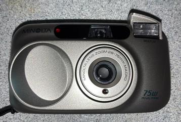 Minolta 75W Riva Zoom Compacte Analoge Point & Shoot Camera beschikbaar voor biedingen