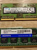 2x 4GB DDR3 Geheugen - Samsung & ADATA, Computers en Software, RAM geheugen, Gebruikt, DDR3, Ophalen of Verzenden, Laptop