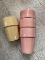 Pastel melk bekers jaren 50 60 alla regout, Antiek en Kunst, Antiek | Servies los, Ophalen of Verzenden