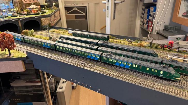 artitec 22.402.01.  NS Mat 54, groen, reclamebanen, DC sound, Hobby en Vrije tijd, Modeltreinen | H0, Zo goed als nieuw, Treinset