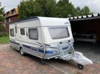 Caravan Fendt Topas 490 TF bouwjaar 2005, Caravans en Kamperen, Rondzit, Omvormbare zithoek, Fendt, 5 tot 6 meter