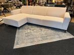Hoekbank Beige ribstof 275x150 Direct/Leverbaar E-6009