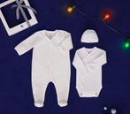 NIEUW 55€ Petit Bateau 3-delig wit pasgeborene setje 0-3 mnd, Kinderen en Baby's, Babykleding | Maat 56, Jongetje of Meisje, Nieuw