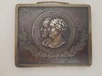 Bronzen plaquette Juliana en Bernhard 1937, Verzamelen, Ophalen of Verzenden, Zo goed als nieuw, Nederland, Overige typen