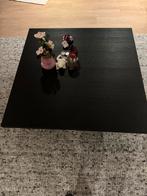 Salontafel zwart met houtnerf, Overige materialen, Gebruikt, Vierkant, Ophalen of Verzenden