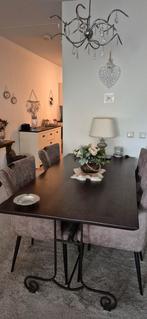 Tafel met stoelen, Huis en Inrichting, Tafels | Eettafels, Ophalen, Rechthoekig, 50 tot 100 cm