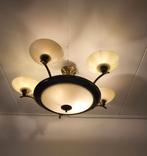 Oude hanglamp Art Deco, Ophalen, Gebruikt, Glas, Minder dan 50 cm