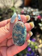 Chrysocolla Azuriet Edelsteenhanger Handgemaakt, Sieraden, Tassen en Uiterlijk, Nieuw, Ophalen of Verzenden, Steen of Mineraal