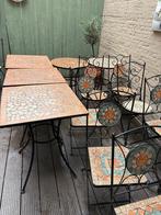 Mozaïek Tuinset: Tafel & Stoelen, Tuin en Terras, Ophalen, Gebruikt, Metaal
