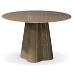 tafel taupe hoogglans glas 120x120cm Japandi, Huis en Inrichting, Glas, Rechthoekig, Nieuw, 200 cm of meer
