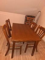 Eetafel met 4 stoelen, Huis en Inrichting, Complete eetkamers, Ophalen of Verzenden, Gebruikt, 4 tot 6 stoelen