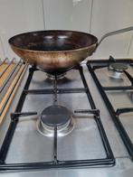 De Buyer wokpan 28cm / 11" acier steel 2mm, Ophalen of Verzenden, Zo goed als nieuw, Wok