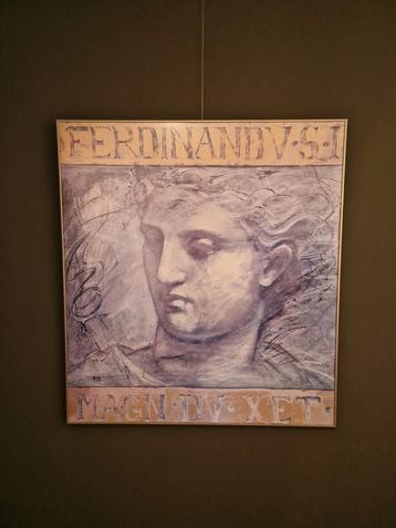 Ingelijste poster met glasplaat - 90x100cm beschikbaar voor biedingen