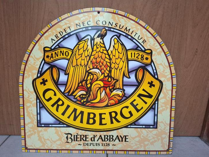 Grimbergen - emaillebord, Verzamelen, Biermerken, Nieuw, Reclamebord, Plaat of Schild, Overige merken, Ophalen of Verzenden