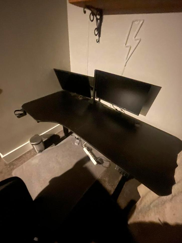 Elektronisch sta zit bureau, Huis en Inrichting, Bureaus, Zo goed als nieuw, Bureau, Elektrisch, Ophalen