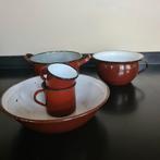 Diverse bruin emaille., Antiek en Kunst, Antiek | Emaille, Ophalen of Verzenden