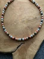 Nieuw! Ketting in 3 tinten goud( wit, geel en rosé goud), Overige materialen, Verstelbaar, Nieuw, Ophalen of Verzenden
