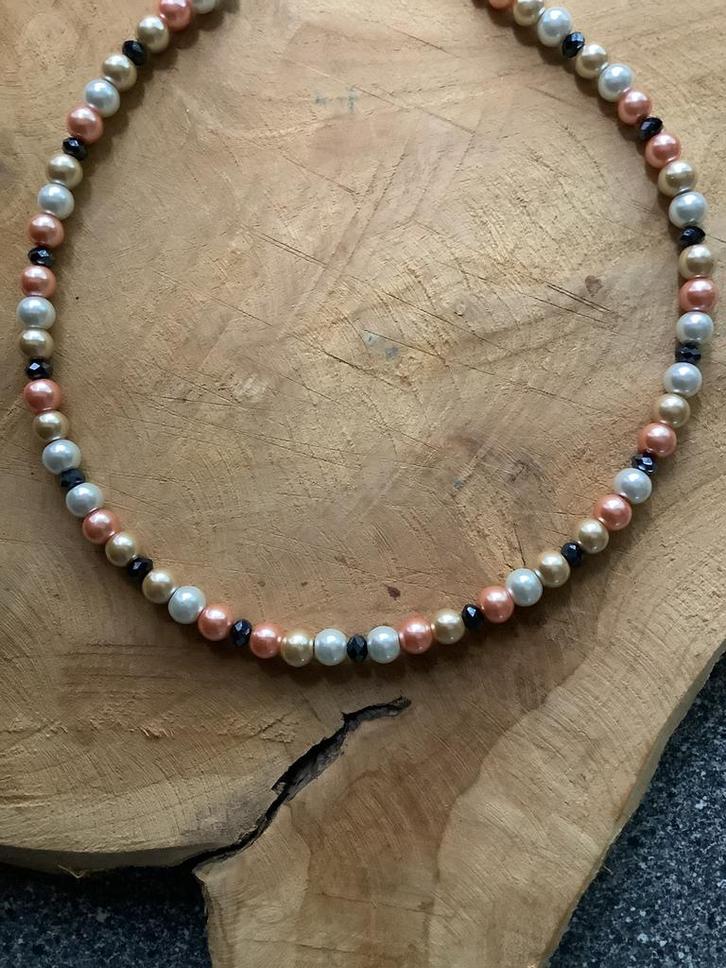 Nieuw! Ketting in 3 tinten goud( wit, geel en rosé goud), Sieraden, Tassen en Uiterlijk, Kettingen, Nieuw, Overige materialen