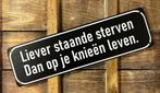 Liever staande sterven reclamebord van metaal wandbord deco, Info@deconoord.nl, Deco Noord, Nieuw, Ophalen of Verzenden