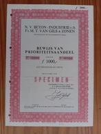 van Gils Betonindustrie - Oosterhout (Noord-Brabant), Ophalen of Verzenden, 1970 tot heden, Aandeel