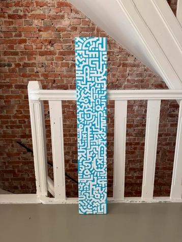 Kunstwerk ‘White Noise’ - 20x120cm  beschikbaar voor biedingen