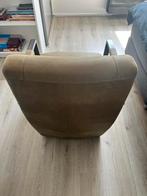 Stoffen Fauteuil met Metalen Armleuningen, Huis en Inrichting, Fauteuils, Ophalen, Gebruikt, Minder dan 75 cm, Metaal