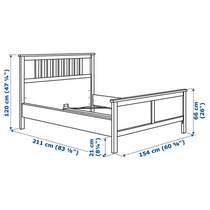 IKEA bed 140x200 incl. lattenbodem, Huis en Inrichting, Slaapkamer | Bedden, Tweepersoons, 140 cm, Hout, Wit, Ophalen