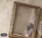 Oud houten truckwood spiegel hout oude stoer sober landelijk, Huis en Inrichting, Woonaccessoires | Spiegels, Minder dan 50 cm