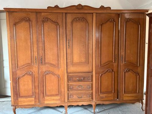 Queen Ann kledingkast met 5 paneeldeuren en lades, Huis en Inrichting, Kasten | Kledingkasten, Zo goed als nieuw, 150 tot 200 cm