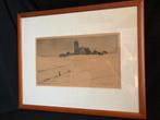 Willem Witjens Ets Winterlandschap 1946, Antiek en Kunst, Ophalen of Verzenden