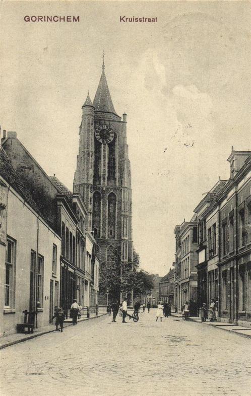 Gorinchem - Kruisstraat - 1909 gelopen, Verzamelen, Ansichtkaarten | Nederland, Gelopen, Utrecht, Voor 1920, Ophalen of Verzenden