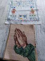 2 Geborduurde kleedjes, Hobby en Vrije tijd, Borduren en Borduurmachines, Ophalen, Gebruikt