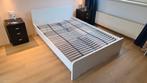 Ikea ledikant 140x200 inc lattenbodems, Huis en Inrichting, Ophalen, Wit, Tweepersoons, 140 cm