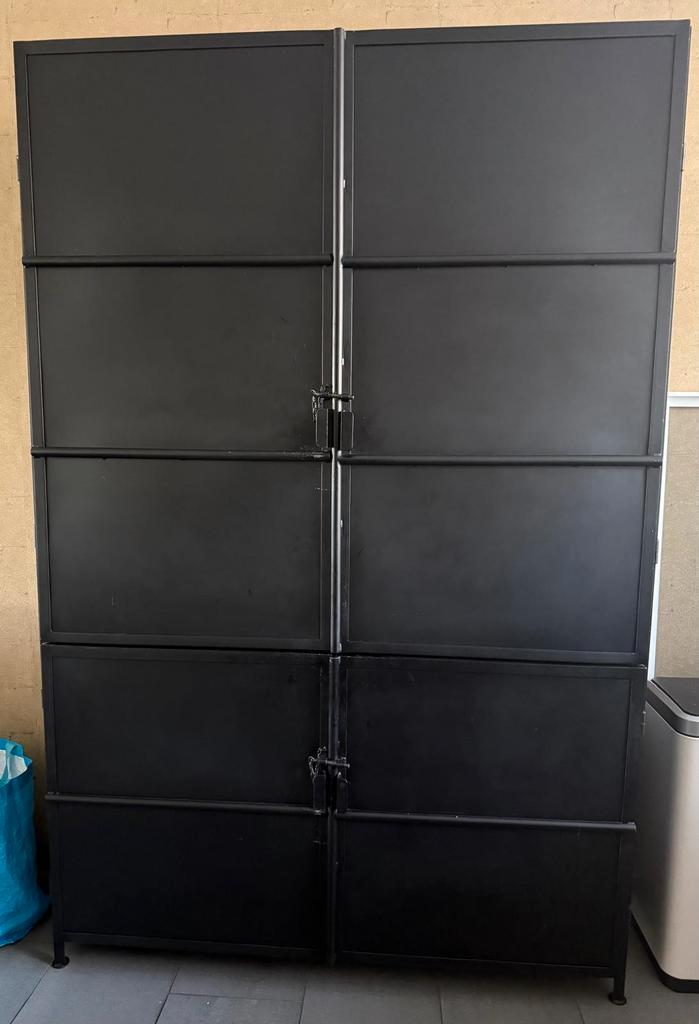 Industriële metalen kast - Stoer & Praktisch, Huis en Inrichting, Kasten | Kledingkasten, Gebruikt, 150 tot 200 cm, 100 tot 150 cm