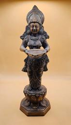Lakshmi Dīpālakṣmī – Brons | 35 cm Hoog, Antiek en Kunst, Ophalen of Verzenden