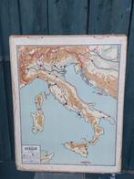 Italië, Zwitserland, Donau landen, Denemarken, IJsland, etc, Antiek en Kunst, Antiek | Schoolplaten, Ophalen of Verzenden, Aardrijkskunde