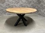 Massief eetkamertafel rond | A+ Kwaliteit nr.904, 100 tot 150 cm, Nieuw, Ophalen of Verzenden, Vijf personen of meer
