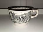 Oud brocante kopje Boch Frères zwart decor landschap, Antiek en Kunst, Antiek | Servies los, Ophalen of Verzenden
