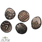 India Travancore 5x 1 chuckram 1600-1860, Ophalen of Verzenden, Zuid-Azië, Setje, Zilver