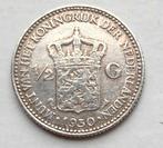 Zilveren 1/2 gulden koningin Wilhelmina 1930, Ophalen of Verzenden, Koningin Wilhelmina, ½ gulden