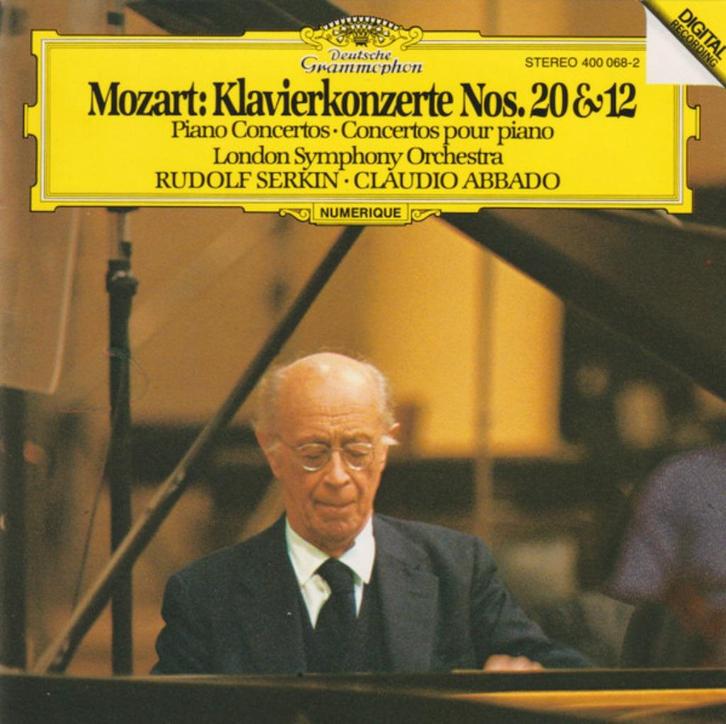 W.A. MOZART: Pianoconcerten 20 en 12 door Rudolf Serkin., Cd's en Dvd's, Cd's | Klassiek, Zo goed als nieuw, Orkest of Ballet