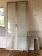 Een pax kast met mat glazen draaideuren., Ophalen, Met deur(en), 100 tot 150 cm, Zo goed als nieuw