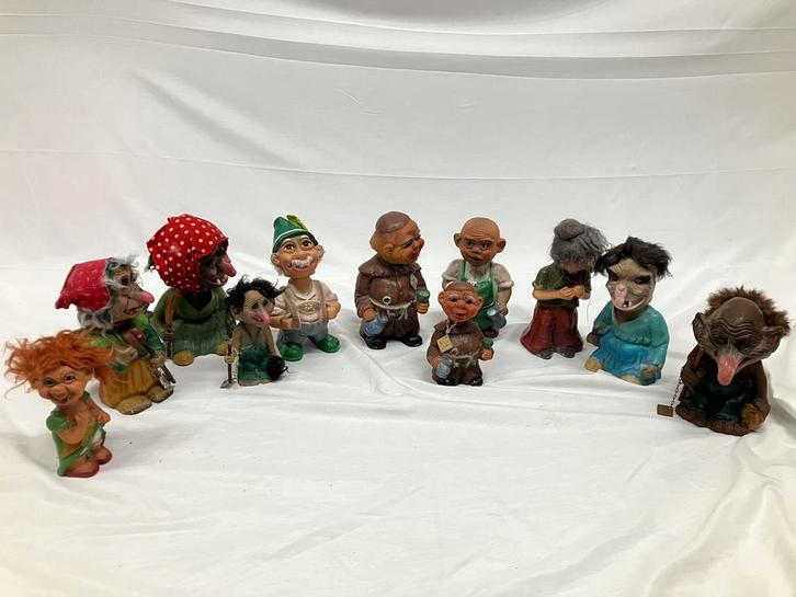 Partij 11 Heico West Duitsland 1960 hoofdschudders trollen, Antiek en Kunst, Antiek | Speelgoed, Ophalen of Verzenden