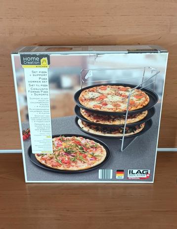 Pizzabakset 5-delig. 4  Zenker bakplaten + frame. beschikbaar voor biedingen